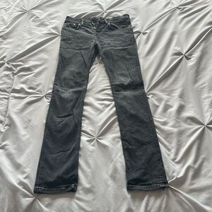 All Saints mens W28 cigarette skinny jeans charcoal/black